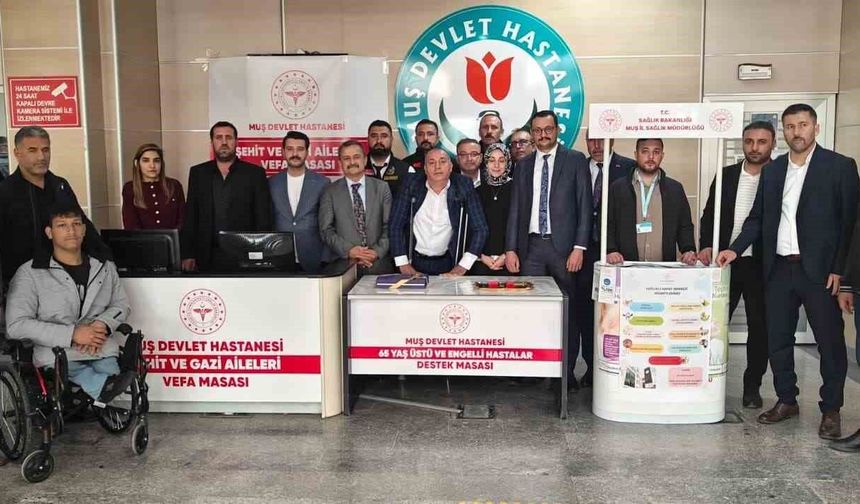 Muş Devlet Hastanesi'nde 'Vefa Masası' hizmete girdi