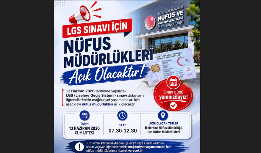 LGS öncesi Bitlis'te Nüfus Müdürlükleri açık olacak