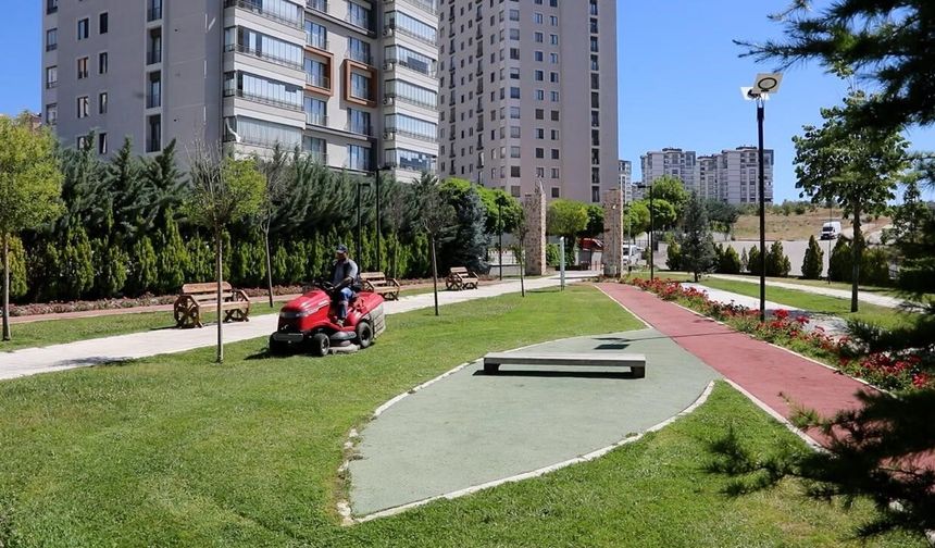 Elazığ'da yeşil alanlarda düzenleme çalışmaları devam ediyor