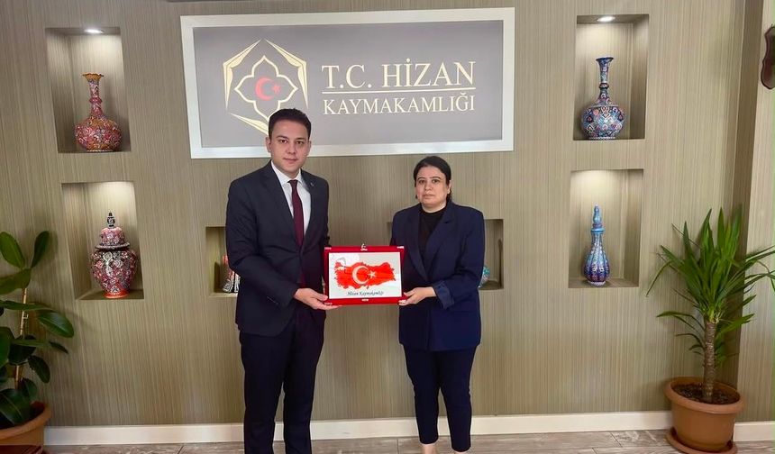 Hizan Kaymakamı’ndan teşekkür plaketi