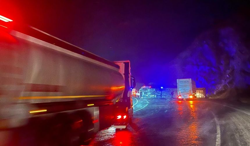 Tatvan’da küçükbaş hayvan yüklü tır devrildi: 3 yaralı