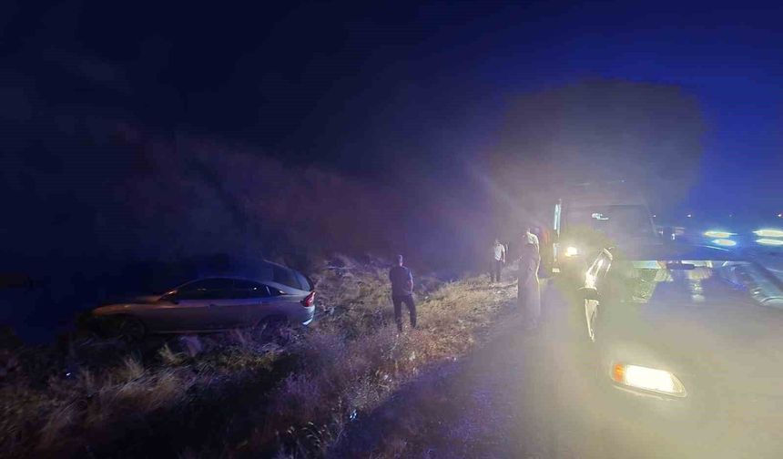 Bingöl'de otomobil yoldan çıktı: 2 yaralı