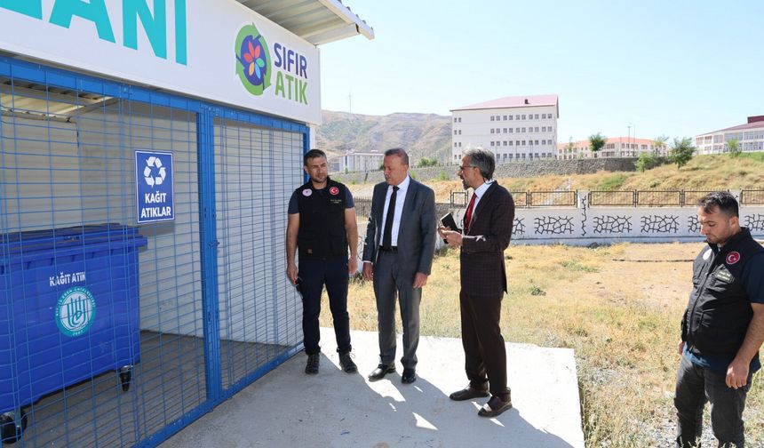 BEÜ’de sıfır atık çalışmaları yerinde incelendi