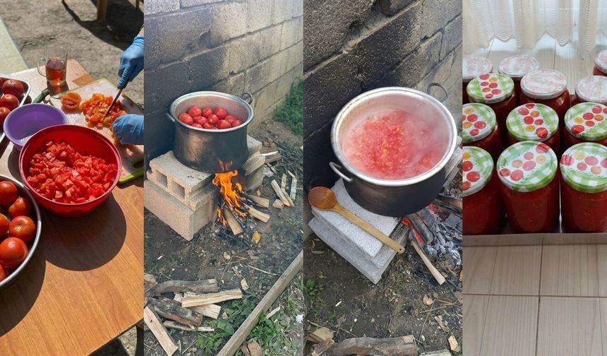 Tatvan'da kazanlar kış için kaynadı