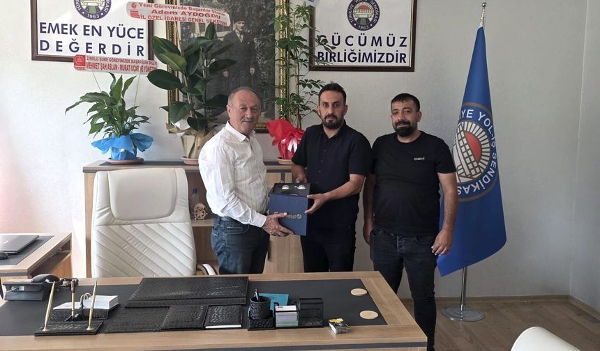 Hizmet-İş’ten Yol-İş Bitlis Baş Temsilcisi Nail Aşit’e hayırlı olsun ziyareti